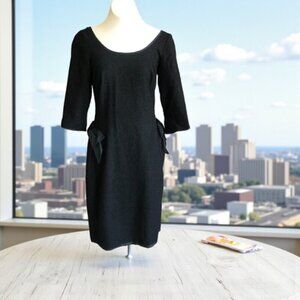 Pat Premo California Vintage 60's Black Cocktail Dress With Side Bows